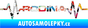 Samolepka Srdeční tep 032 rodina Sticker bomb