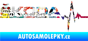 Samolepka Srdeční tep 034 levá Škoda Sticker bomb