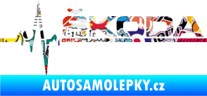 Samolepka Srdeční tep 034 pravá Škoda Sticker bomb