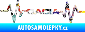 Samolepka Srdeční tep 044 levá Dacia Sticker bomb