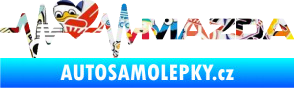 Samolepka Srdeční tep 058 pravá Mazda Sticker bomb