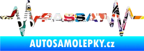 Samolepka Srdeční tep 076 Volkswagen Passat Sticker bomb