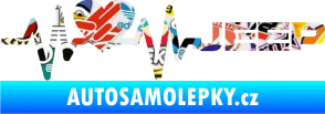 Samolepka Srdeční tep 080 pravá Jeep Sticker bomb