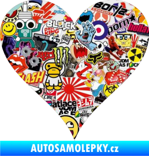 Samolepka Srdíčko 001 Sticker bomb