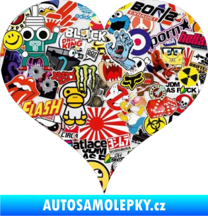 Samolepka Srdíčko 003 Sticker bomb