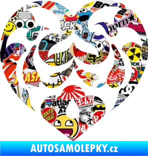 Samolepka Srdíčko 007 Sticker bomb