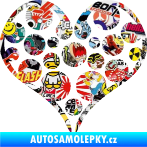 Samolepka Srdíčko 008 Sticker bomb