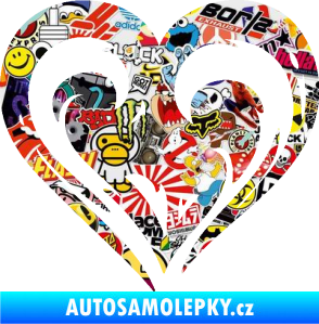 Samolepka Srdíčko 021 levá Sticker bomb