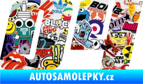 Samolepka Startovní číslo 04 typ 6 Sticker bomb
