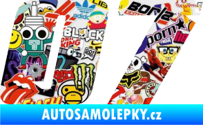 Samolepka Startovní číslo 07 typ 6 Sticker bomb