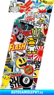Samolepka Startovní číslo 1 typ 6 Sticker bomb