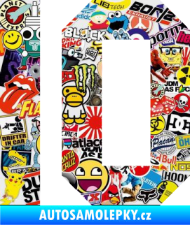Samolepka Startovní číslo 10 Sticker bomb