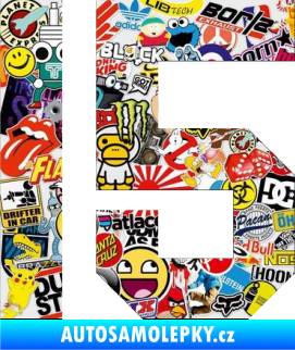 Samolepka Startovní číslo 15 Sticker bomb