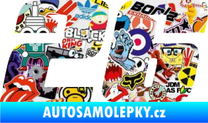Samolepka Startovní číslo 26 typ 6 Sticker bomb