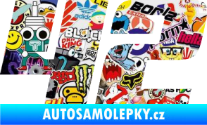 Samolepka Startovní číslo 42 typ 6 Sticker bomb