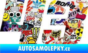 Samolepka Startovní číslo 43 typ 6 Sticker bomb