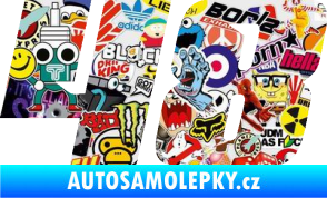 Samolepka Startovní číslo 48 typ 6 Sticker bomb