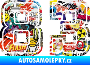 Samolepka Startovní číslo 83 typ 5 Sticker bomb