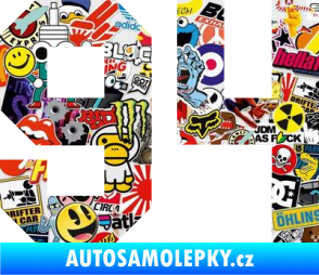 Samolepka Startovní číslo 94 Sticker bomb