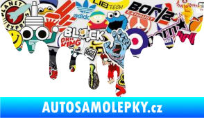Samolepka Stékájící skvrna 001 levá krevní cákanec Sticker bomb