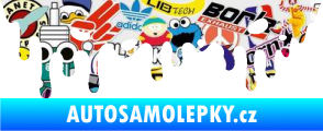 Samolepka Stékající skvrna 006 levá Sticker bomb
