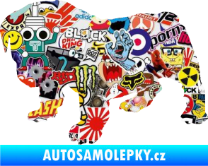 Samolepka Štěňátko 004 levá francouzský buldoček Sticker bomb
