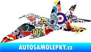 Samolepka Stíhací letoun 001 levá Sticker bomb
