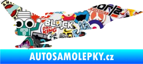 Samolepka Stíhací letoun 002 pravá Sticker bomb
