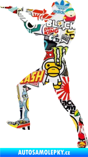 Samolepka Střelkyně 001 levá Sticker bomb