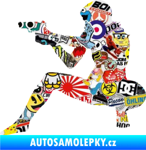 Samolepka Střelkyně 003 levá Sticker bomb