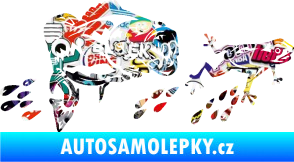 Samolepka Sumec 005 levá se žábou Sticker bomb