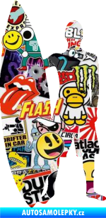 Samolepka Surfař 002 levá Sticker bomb