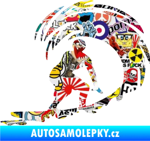 Samolepka Surfař 005 pravá velké vlny Sticker bomb