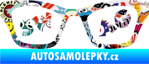 Samolepka Swag nápis v brýlích Sticker bomb