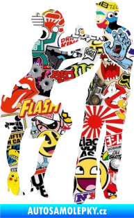 Samolepka Tanec 001 pravá latinskoamerický tanec pár Sticker bomb