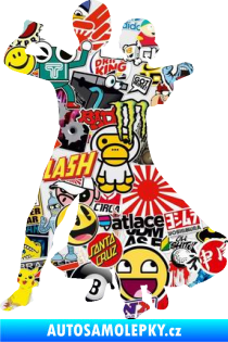 Samolepka Tanec 003 levá společenský tanec pár Sticker bomb