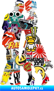 Samolepka Tanec 012 levá tango Sticker bomb