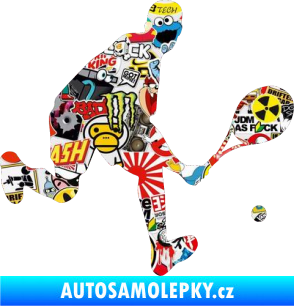 Samolepka Tenista 007 pravá Sticker bomb