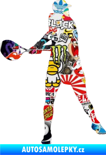 Samolepka Tenista 014 levá Sticker bomb