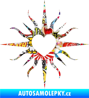 Samolepka Tetování 158 srdce Sticker bomb