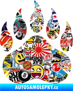 Samolepka Tlapa medvěda 002 levá Sticker bomb