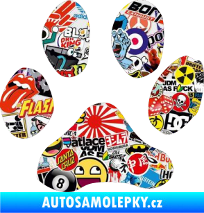 Samolepka Tlapka 001 pravá Sticker bomb