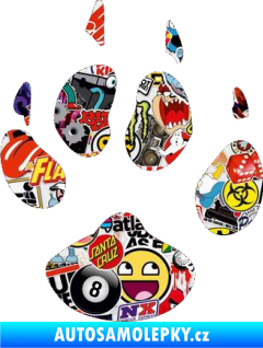 Samolepka Tlapka 002 pravá Sticker bomb