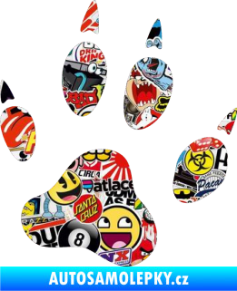 Samolepka Tlapka 004 pravá Sticker bomb