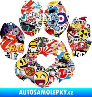 Samolepka Tlapka 006 levá Sticker bomb
