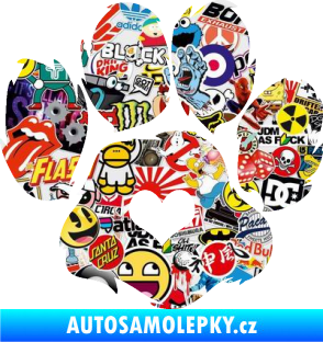 Samolepka Tlapka 006 pravá Sticker bomb