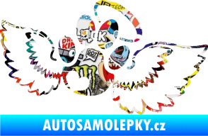 Samolepka Tlapka 010 andělíček pravá Sticker bomb