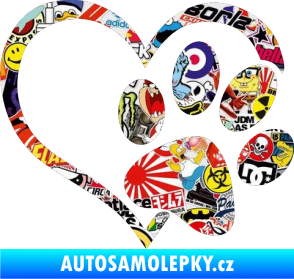 Samolepka Tlapka love pravá Sticker bomb