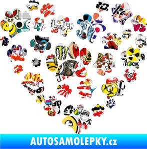 Samolepka Tlapky love 003 Sticker bomb