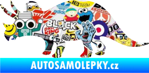 Samolepka Triceratops 001 levá Sticker bomb